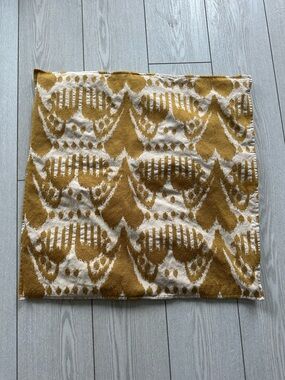 Pottery Barn Mustard and Cream Geometric Accent Pillow Cover 23x23 inches